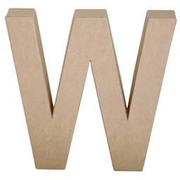 Paper Mache Letters & Numbers W