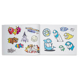 Stickerbomb 2 - 9-4/5" x 7-4/5", 132 Pages, open