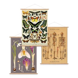 Cavallini Vertical Vintage Poster Hanging Kit (Three kits holding example posters)