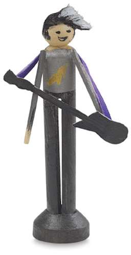 Creativity Street Doll Pins - Decorated Doll Pin Guitarist on stand
