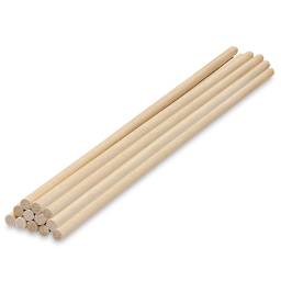 Creativity Street Wooden Dowel Rods - Pkg of 12, 1/4" x 12"