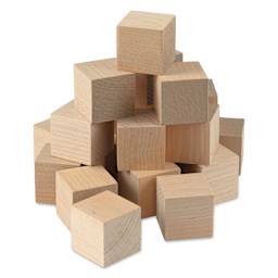 Hygloss Wooden Blocks - Pkg of 20, 1-1/2" Cubes