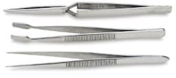 Set of 3 Jewelry Tweezers - Three types of tweezers shown horizontally
