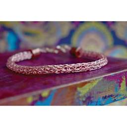 Artistic Wire Wooden Mandrel Set finished bracelet example