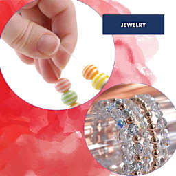 Beadalon Elasticity Stretch Cord - 0.5 mm x 16-2/5 ft, Clear jewelry examples, in progress and finished bracelets