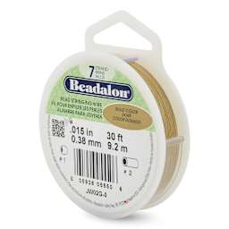 Beadalon 7 Strand Stringing Wire - .015" x 30 ft, Gold