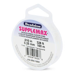 Beadalon SuppleMax Illusion Cord - 0.25 mm x 100 m, Clear