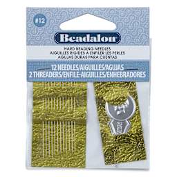 Beadalon Hard Beading Needles - Size 12, Pkg of 12 front of packaging