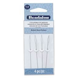 Beadalon Hard Beading Needles - Medium, Pkg of 4