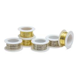 Colored Copper Wire Pack - 22 Gauge x 15 ft, Gold and Silver, Set of 6