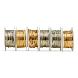 Colored Copper Wire Pack - 24 Gauge x 15 ft, Gold and Silver - in line