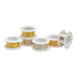 Colored Copper Wire Pack - 26 Gauge x 15 ft, Gold and Silver, Set of 6
