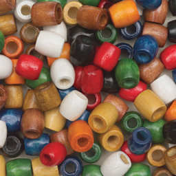 Wooden Barrel Beads, Pkg of 100
