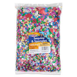 Creativity Street Sequins and Spangles - Classroom Pack, Assortments, 1 lb, Bag