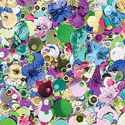 Creativity Street Sequins and Spangles - Bonus Pack, close-up of the assortments