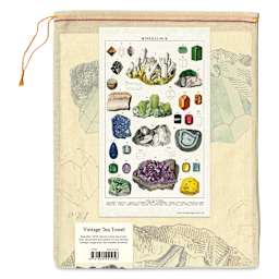 Cavallini Mineralogy Tea Towel (Back of packaging)