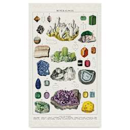 Cavallini Mineralogy Tea Towel