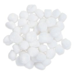 Pepperell Craft Pom Poms - Pkg of 100, 1", White