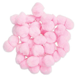 Pepperell Craft Pom Poms - Pkg of 100, 1", Light Pink