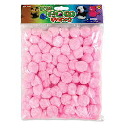 Pepperell Craft Pom Poms - Pkg of 100, 1", Light Pink front of packaging