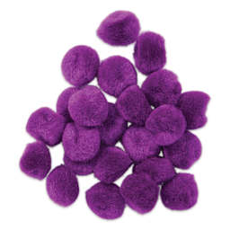 Pepperell Craft Pom Poms - Pkg of 100, 1", Purple