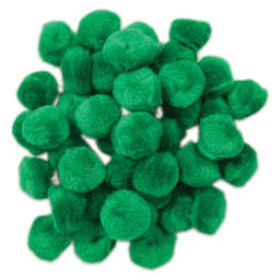 Pepperell Craft Pom Poms - Pkg of 100, 1", Kelly Green
