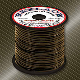 Pepperell Rexlace Plastic Lacing - 100 yards, Medium Brown