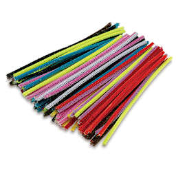 Creativity Street Regular Chenille Stems - 4 mm x 6", Pkg of 100, Assorted Colors