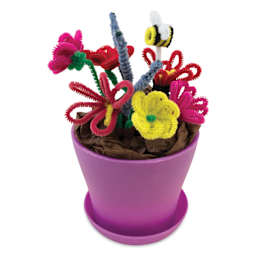 Creativity Street Regular Chenille Stems - 4 mm x 12", Pkg of 100, Assorted Colors - finished flower examples