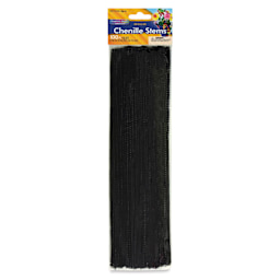 Creativity Street Craft Stems - 4 mm x 12", Pkg of 100, Black - front of packaging