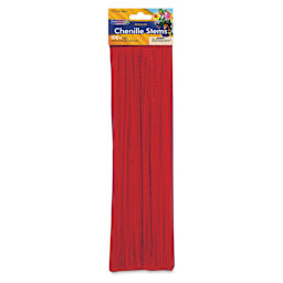 Creativity Street Regular Chenille Stems - 4 mm x 12", Pkg of 100, Red