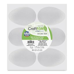 FloraCraft CraftFōM Blocks and Shapes - 1.75" x 2.4", Egg (Hen), Pkg of 6