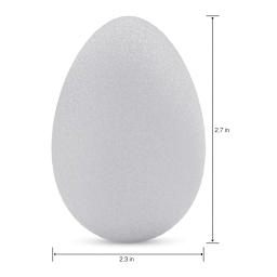 FloraCraft CraftFōM Blocks and Shapes - 2.3" x 2.7", Egg (Duck) - dimensions