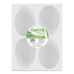 FloraCraft CraftFōM Blocks and Shapes - 2.3" x 2.7", Egg (Duck), Pkg of 4 - front of packaging
