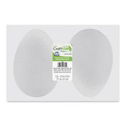 FloraCraft CraftFōM Blocks and Shapes - 2.8" x 3.6", Egg (Goose), Pkg of 2 - front of packaging