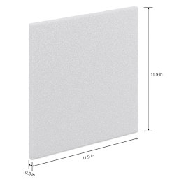 FloraCraft CraftFōM Blocks and Shapes - 0.5" x 11.9" x 11.9", Block - dimensions