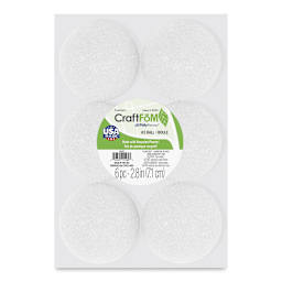 FloraCraft CraftFōM Blocks and Shapes - 3" diameter, Ball, Pkg of 6 - front of packaging
