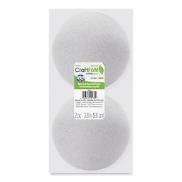 FloraCraft CraftFōM Blocks and Shapes - 4" diameter, Ball, Pkg of 2 - front of packaging