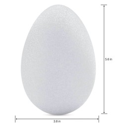 FloraCraft CraftFōM Blocks and Shapes - Egg (Ostrich), measurements shown