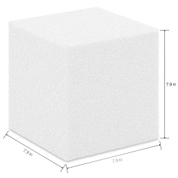 FloraCraft CraftFōM Blocks and Shapes - 7.9" x 7.9" x 7.9", Cube - dimensions