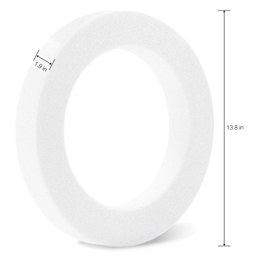 FloraCraft CraftFōM Blocks and Shapes - 1.9" x 13.8", Wreath Ring - dimensions