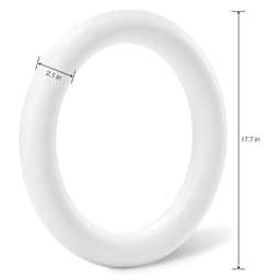 FloraCraft CraftFōM Blocks and Shapes - 1.9" x 13.8", Extruded Wreath - dimensions