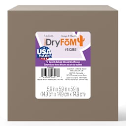 Desert DryFoM Floral Foams 6" x 6" x 6" Block - Brown