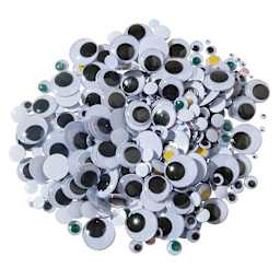 Wiggle Eyes Assorted Size   Multi-Color, 500/Pkg.   - Peggable