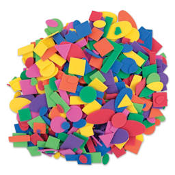 Creativity Street WonderFoam Pieces - Assorted Colors and Shapes, 1/2 lb, Approx 3000 Pieces - out of packaging