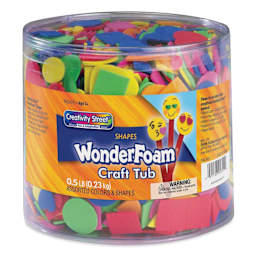 Creativity Street WonderFoam Pieces - Assorted Colors and Shapes, 1/2 lb, Approx 3000 Pieces