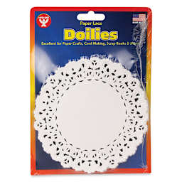Hygloss Paper Doilies - White, Round, 4", Pkg of 100