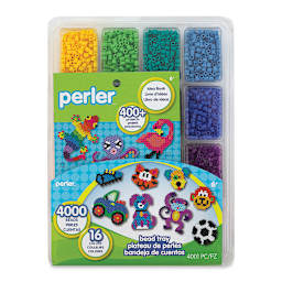 Perler Bead Tray - Assorted Colors, Pkg of 4000, front of the packaging