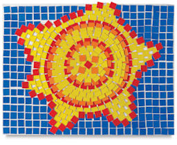 Roylco Mosaic Paper Squares - Picture of sun made with paper squares