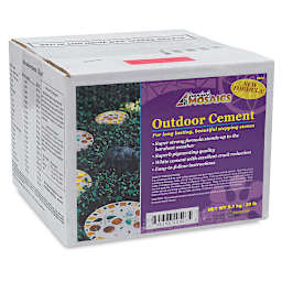 Jennifer's Mosaics Outdoor Stone Cement - Left angled view of package